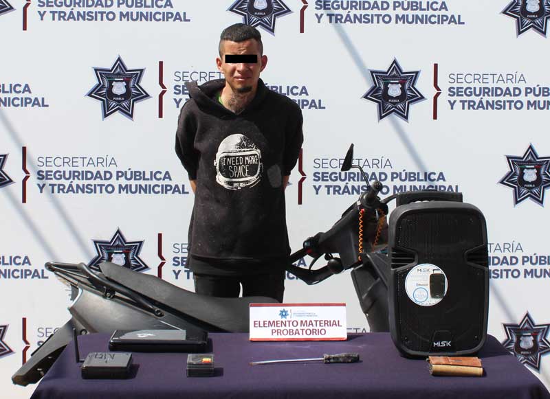 Detuvieron fuerzas municipales de Puebla a persona por robo a casa habitación