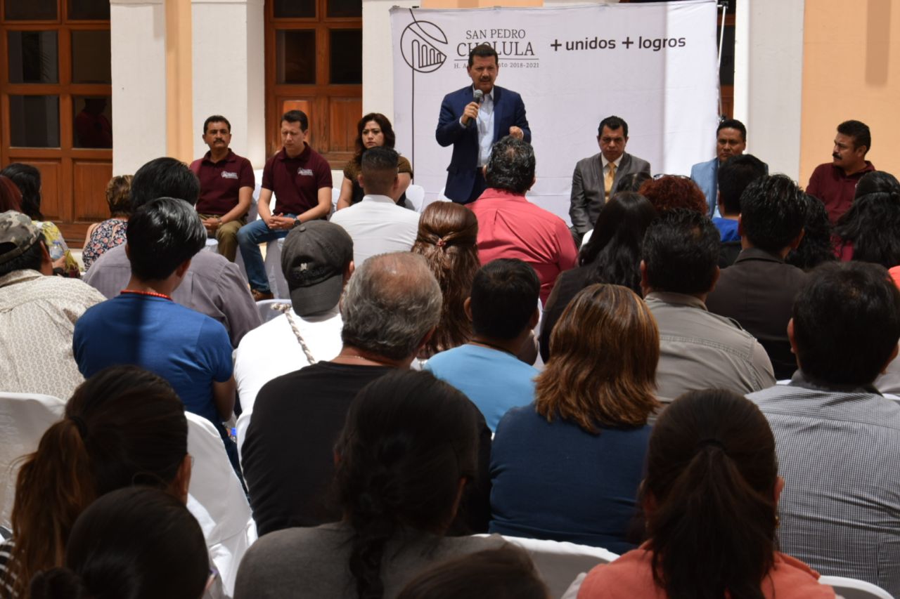 Rinden protesta Comités de Participación Ciudadana de San Pedro Cholula