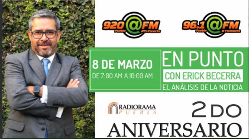 En Punto Puebla con Erick Becerra cumple dos años al aire
