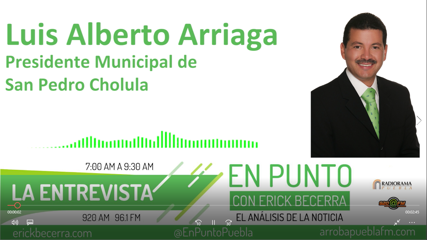 Luis Alberto Arriaga lanzará la marca del municipio, San Pedro Cholula