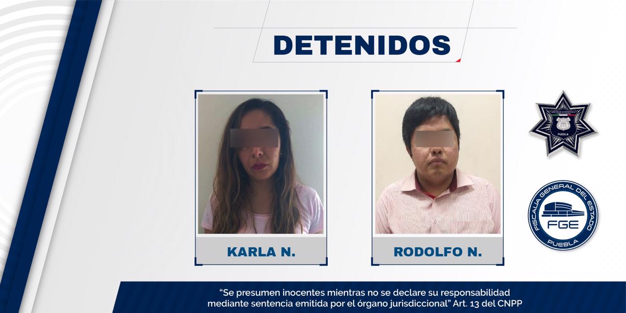 Mediante Operación Búho, detuvieron FGE y SSPTM de Puebla a pareja que fingió robo a cuentahabiente