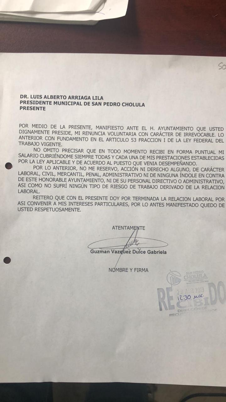 COMUNICADO SAN PEDRO CHOLULA