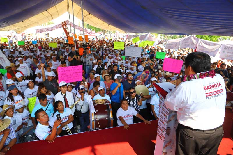 No estamos repartiendo puestos ni candidaturas, sabemos distinguir el oportunismo: Miguel Barbosa