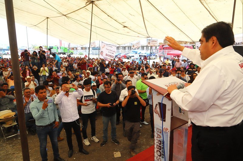 Restaurar la seguridad pública en Huixcolotla, compromiso de Miguel Barbosa