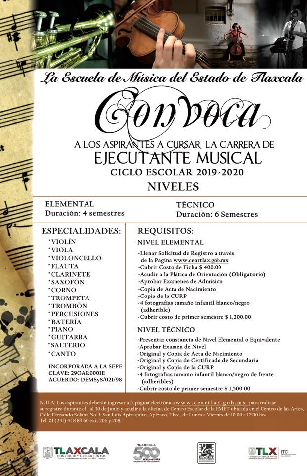 Presenta ITC convocatoria para ingresar a la Escuela de Música del Estado