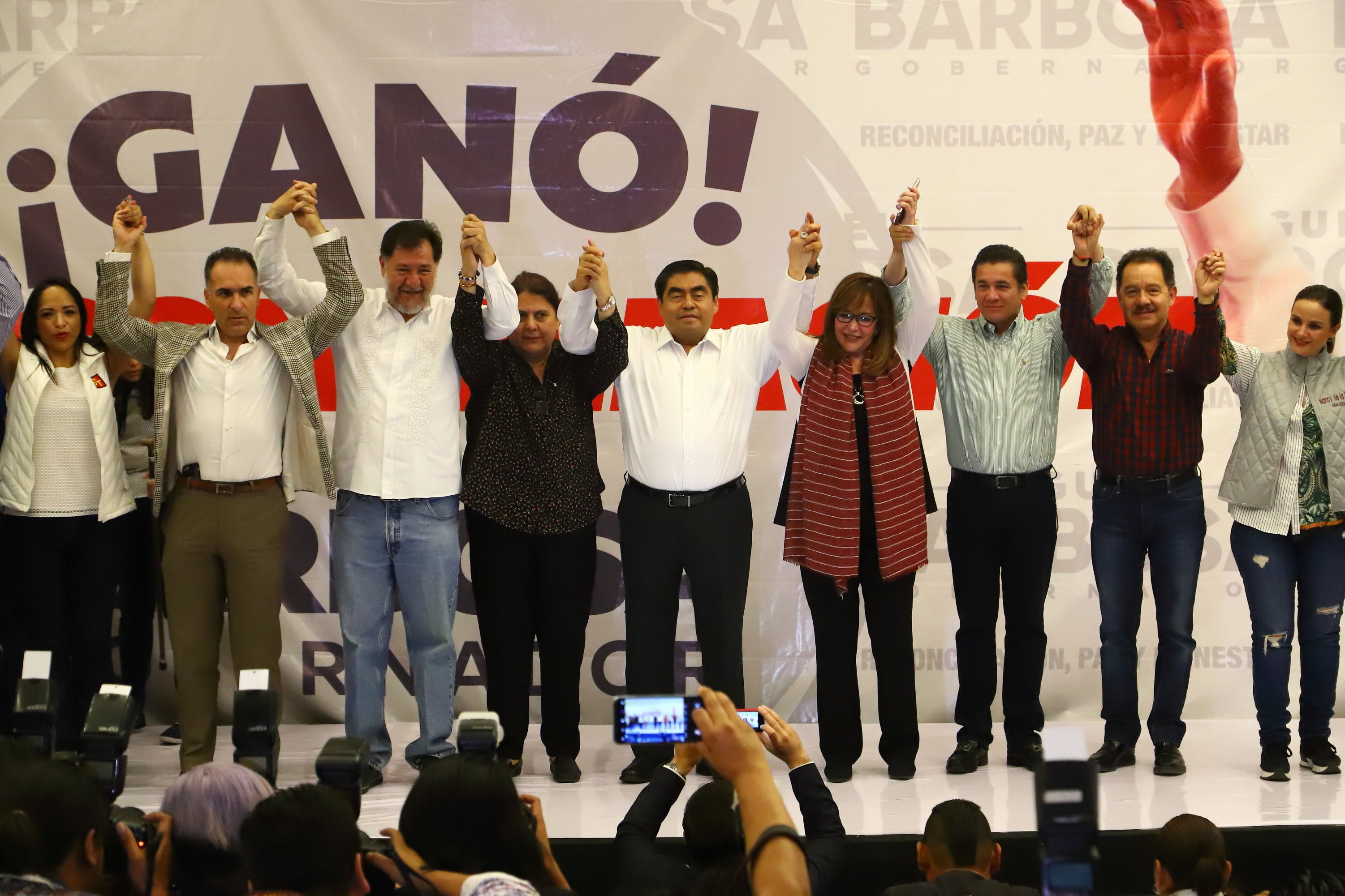 Victoria contundente, Miguel Barbosa es gobernador: Yeidckol Polevnsky; Puebla vivió jornada ejemplar