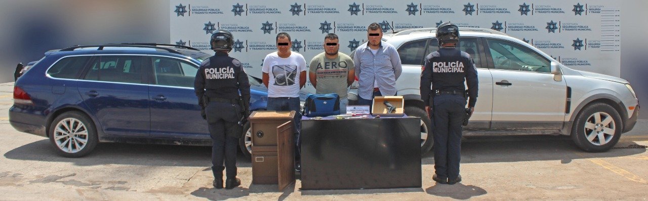 Desarticuló policía municipal de Puebla a banda posiblemente dedicada al robo a casa habitación