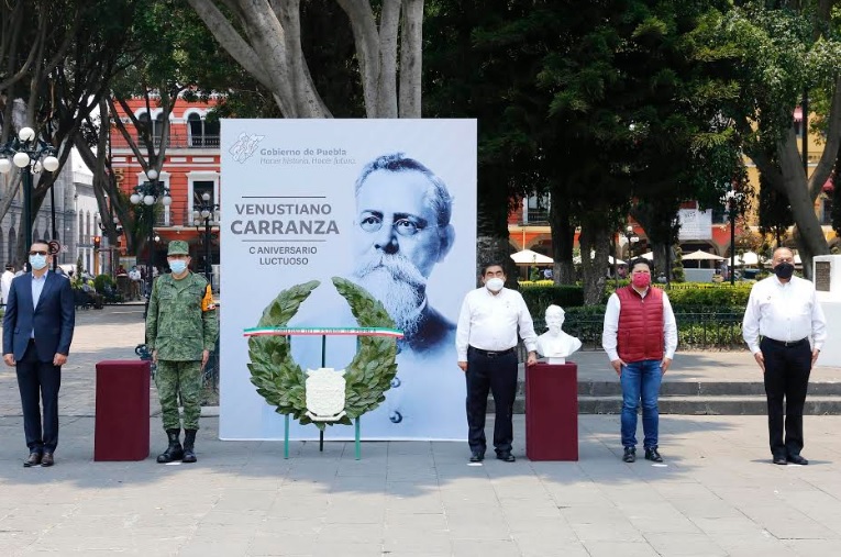 Encabeza Barbosa Huerta ceremonia conmemorativa al 100 aniversario luctuoso del presidente Carranza