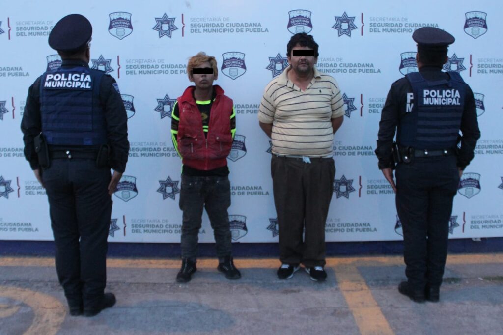 Oportunamente, detuvo policía municipal de Puebla a dos hombres por homicidio y ocultación de cadáver