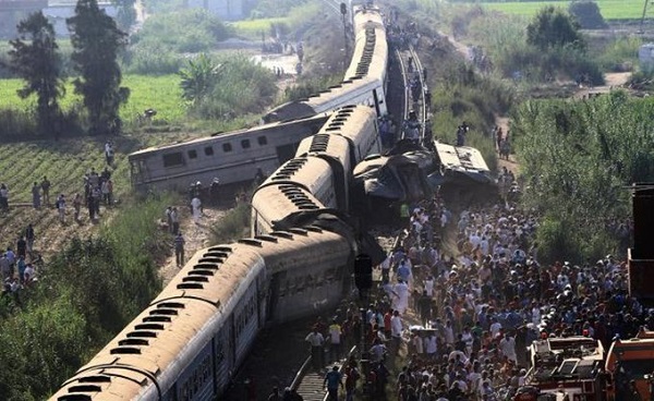 Choque de trenes en Egipto deja unos 32 muertos y decenas de heridos
