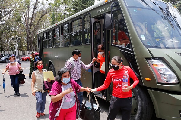 Punto de vacunación de la rampa de la XXV Zona Militar, sustituido por unidades médicas