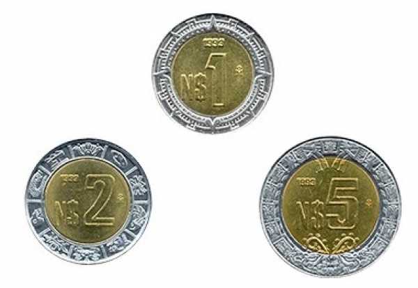 Monedas de 1, 2 y 5 pesos se cotizan hasta los 11,800 pesos