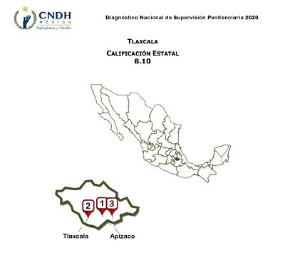 TLAXCALA MANTIENE EL SEGUNDO LUGAR EN EL DIAGNÓSTICO NACIONAL DE SUPERVISIÓN PENITENCIARIA 2020 DE LA CNDH