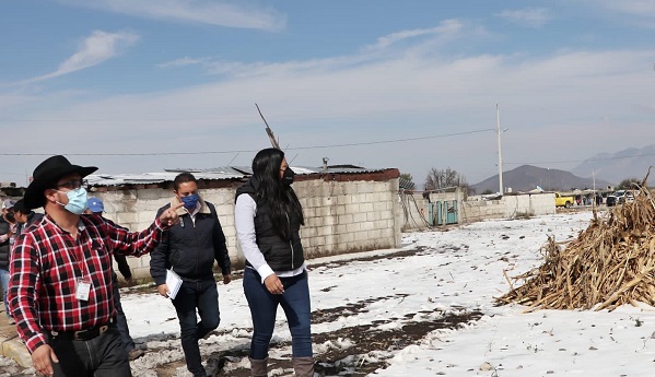 Atiende gobierno a familias de Tlachichuca y Acatzingo afectadas por caída de aguanieve