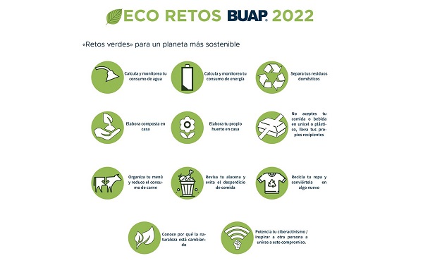 BUAP invita a sumarse a los Eco Retos 2022 para lograr un impacto real en el medio ambiente