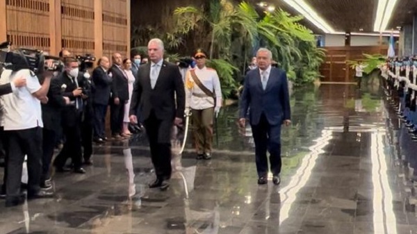 AMLO se reunió con su homólogo cubano, Díaz-Canel