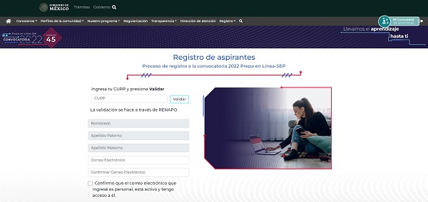 SEP abrió nuevo periodo de registro Prepa en Línea