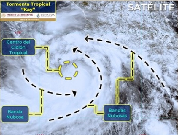 Prevén lluvias fuertes por tormenta tropical ‘Kay’ en Puebla