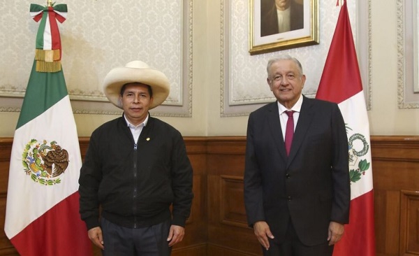 Para México, Pedro Castillo sigue siendo presidente de Perú: AMLO
