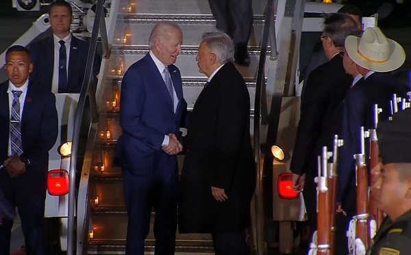 AMLO recibió a Joe Biden en el AIFA