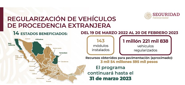 Van más de 1.2 millones de autos regularizados de procedencia extranjera