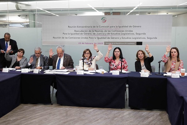 Respaldan en Comisión de Igualdad de Género del Senado reformas para combatir violencia feminicida