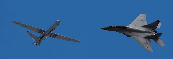 EE.UU. afirma que avión ruso chocó con uno de sus drones sobre el Mar Negro
