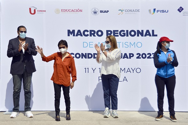 Inaugura la rectora María Lilia Cedillo Ramírez el Macro Regional de Atletismo CONDDE BUAP 2023