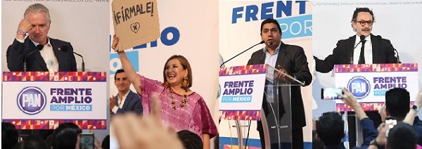 Creel, Gálvez, Preciado y Quadri van por el Frente Amplio por México