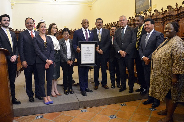 La BUAP otorga Doctorado Honoris Causa a Eric Adams, alcalde de NY