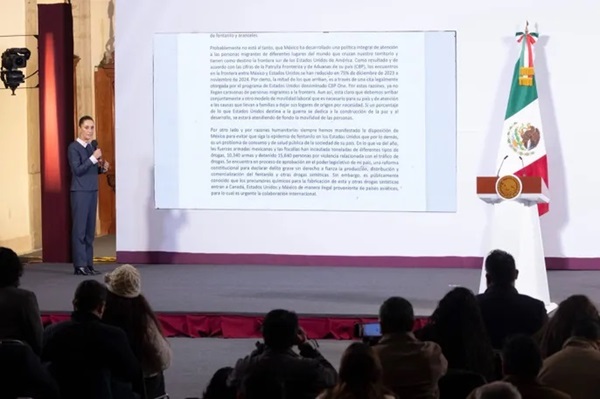 Sheinbaum responde a Trump: diálogo, no aranceles