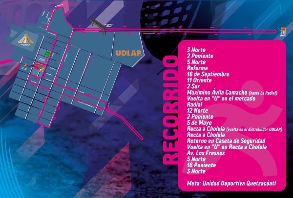 Anuncian cierres viales por Medio Maratón en Cholula