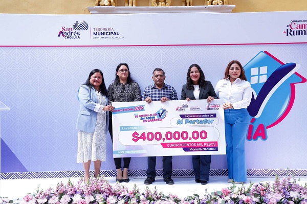 San Andrés Cholula entrega premios a ganadores del Sorteo Predial