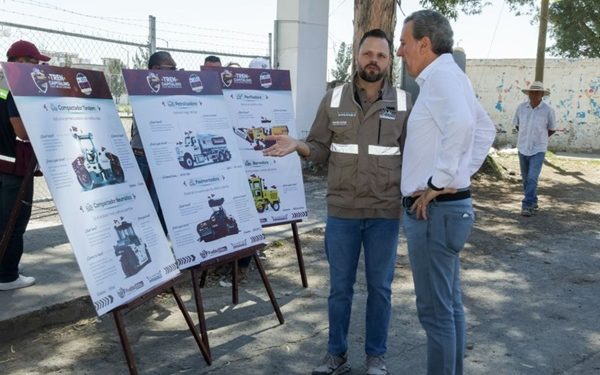Supervisa Pepe Chedraui pavimentación en la colonia Vicente Guerrero