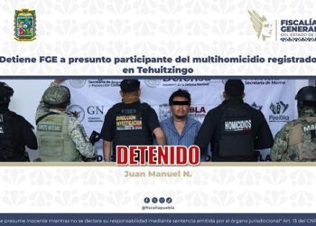 Detiene FGE a presunto participante del multihomicidio en Tehuitzingo
