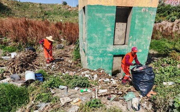 Limpian el Vaso Regulador Santuario ante temporada de lluvias