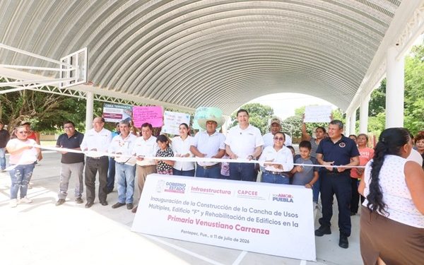 Rehabilita Gobierno de Puebla tres escuelas dañadas por lluvias