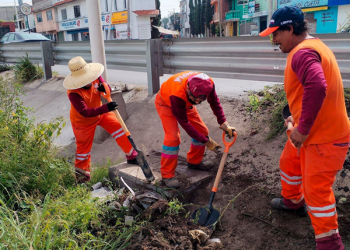 Refuerzan limpieza ante lluvias en Puebla
