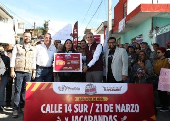Encabeza Chedraui rehabilitación vial en San Jerónimo Caleras