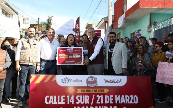 Encabeza Chedraui rehabilitación vial en San Jerónimo Caleras
