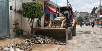 Rehabilitan vialidades en San Jerónimo Caleras