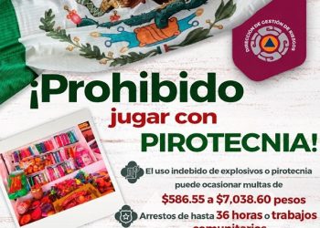 Advierte Ayuntamiento sobre multas por usar pirotecnia