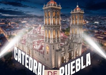 Iluminarán Catedral de Puebla con 460 luces
