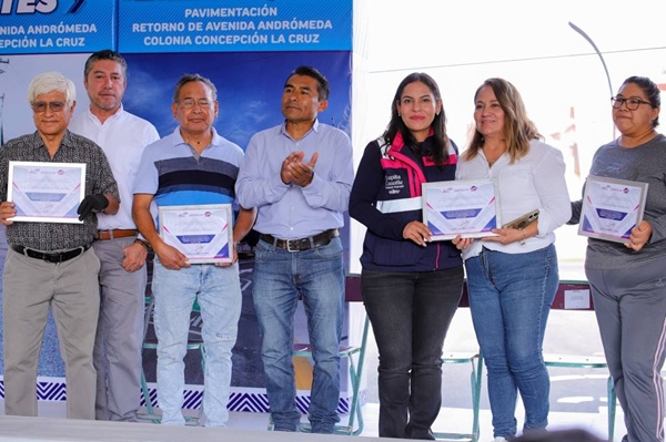 Entregan obra vial en San Andrés Cholula