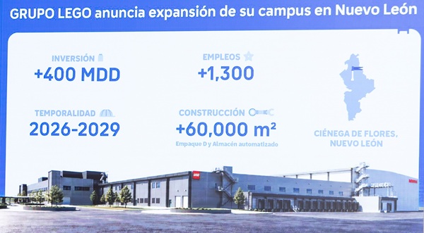 Ampliará LEGO su planta en Nuevo León por 400 mdd