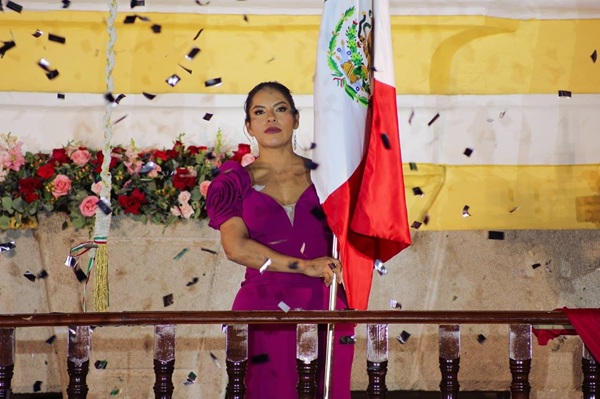 Encabeza Lupita Cuautle Grito en San Andrés Cholula