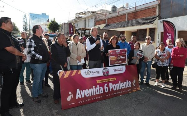 Rehabilitan avenida en San Jerónimo Caleras