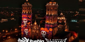 Iluminarán Catedral de Puebla por Día de Muertos